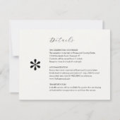 Elfenbein | Chic QR Code Hochzeitdetails RSVP Karte (Vorderseite)