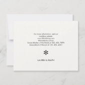 Elfenbein | Chic QR Code Hochzeitdetails RSVP Karte (Rückseite)