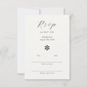 Elfenbein | Chic QR Code Wedding RSVP Karte (Vorderseite)