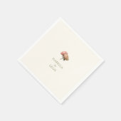 Elfenbein | Chic Rose Wedding Serviette (Ecke)