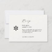 Elfenbein | Chic Script UAWG QR Code Hochzeit RSVP Karte (Vorderseite)