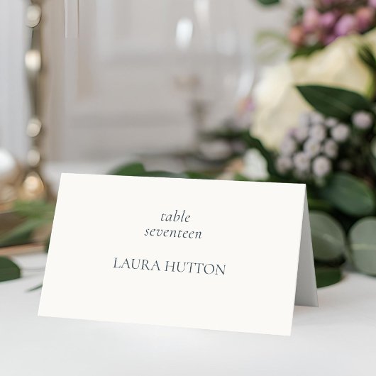 Elfenbein | Chic Simple Wedding Folded Platzkarte
