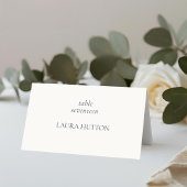 Elfenbein | Chic Simple Wedding Folded Platzkarte