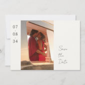 Elfenbein | Chic Wedding Foto Save the Date Postka (Vorderseite)