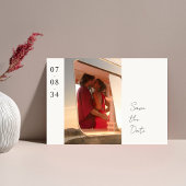 Elfenbein | Chic Wedding Foto Save the Date Postka