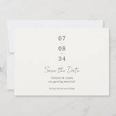 Elfenbein | Chic Wedding Save the Date Postcard (Vorderseite)