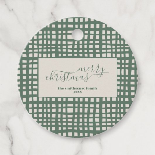 Elfenbein-Christbaum-Sage elegant Geschenkanhänger (Vorderseite)