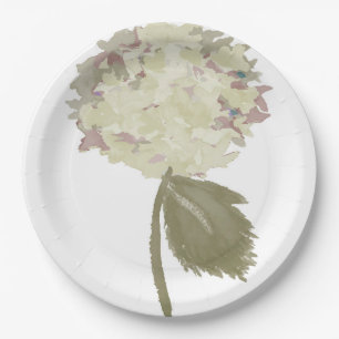 Elfenbein-Chrysantheme Pappteller