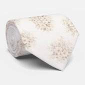 Elfenbein-Creme-Blumenbouquet Krawatte (Gerollt)
