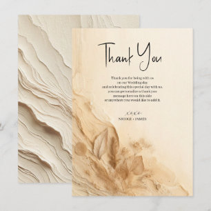 Elfenbein Creme Bohemian Texturierte Hochzeit Einladung