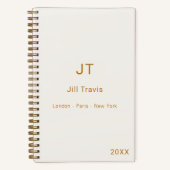 Elfenbein Creme Gold modern minimalistisch Luxus Notizblock (Vorderseite)