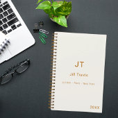 Elfenbein Creme Gold modern minimalistisch Luxus Notizblock