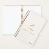 Elfenbein Creme Gold moderne minimalistische Luxus Notizblock (Innen)