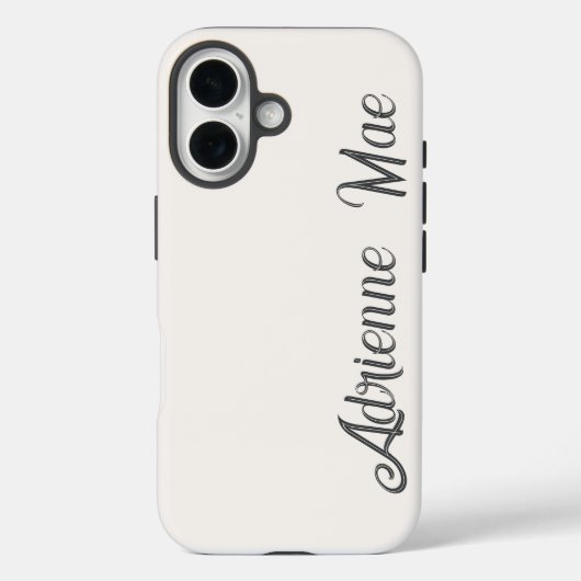 Elfenbein-Creme Moderne Schrift Monogramm-Name Case-Mate iPhone Hülle (Rückseite)