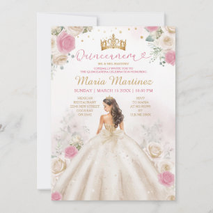 Elfenbein Creme Prinzessin Kleid Dusty Rose Quince Einladung