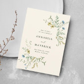 Elfenbein Delicate Wildblume Boho Wedding Foto Save The Date