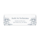 Elfenbein Denim Blue Style in Wedding Rücksendeadr (Vorne)