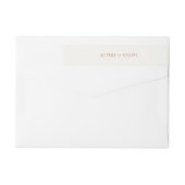 Elfenbein-Ehepaar-Rücksendeadresse (Rückseite)