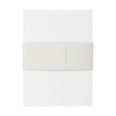 Elfenbein | Einfache Personalisierte Hochzeit in S Einladungsbanderole (Rückseitenbeispiel)