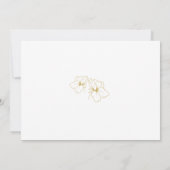 Elfenbein | Elegante Gold Floral Wedding rettet da Save The Date (Rückseite)