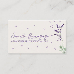 Elfenbein Flieder Lavendel ätherische Öle Branding Visitenkarte