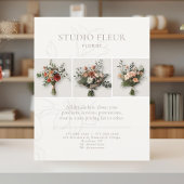 Elfenbein | Foto für einfaches florales Business-M Flyer