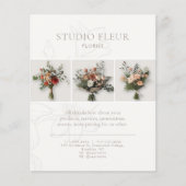 Elfenbein | Foto für einfaches florales Business-M Flyer (Vorne)
