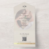 Elfenbein Foto Hochzeit All In One Einladung (Innen Boden)