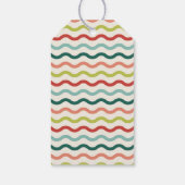 Elfenbein Frohe Fröhliche Wellige Weihnachtsgesche Geschenkanhänger (Rückseite)