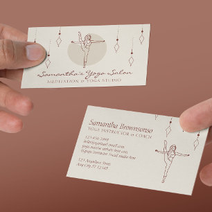 Elfenbein-Geheime-Geometrie-Pose-Yoga-Pilates-Spir Visitenkarte