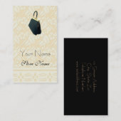 Elfenbein gemustert mit schwarzen visitenkarte (Vorne/Hinten)