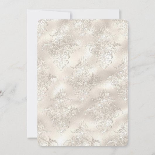 Elfenbein, Gold und Perlen Galentinisches Party Einladung (Rückseite)