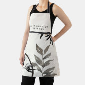Elfenbein & Gray Hummingbird + Ihr Name Küche Schürze (InSitu)
