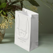 Elfenbein | Green Floral Monogram Wedding Danke Kleine Geschenktüte