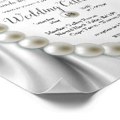 Elfenbein, Grün, Blau, Gold, Seide und Perle, Hoch Poster (Ecke)