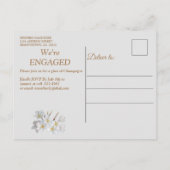 Elfenbein, Grün, Blau, Gold, Seide und Perlen Einladungspostkarte (Rückseite)