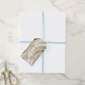 Elfenbein, Grün, Blau, Gold, Seide und Perlen Geschenkanhänger (Mit Garn)