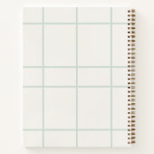Elfenbein-grüne Grid-Geschäftsnotizbuch Notizblock (Rückseite)