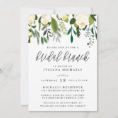 Elfenbein & grüner Botanischer Bridal Brunch Einladung (Vorderseite)