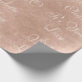 Elfenbein Grungy White Chic Velvet Personalisiert Geschenkpapier (Ecke)