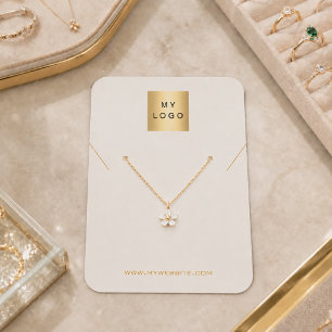 Elfenbein-Halsketten-Schmuck-Foto-Logo-Anzeige-Kar