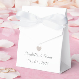 Elfenbein-Hochzeit mit individuellen Namen für Gäs Geschenkschachtel