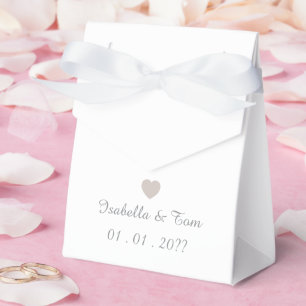 Elfenbein-Hochzeit mit individuellen Namen für Gäs Geschenkschachtel