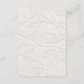 Elfenbein Hochzeitsdetails einfacher QR-Code  Begleitkarte (Rückseite)