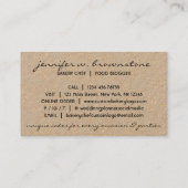 Elfenbein Hochzeitskuchen Blumengebäck Visitenkarte (Rückseite)