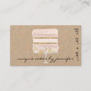 Elfenbein-Hochzeitstorten Florale Bäckerei Kondito Visitenkarte