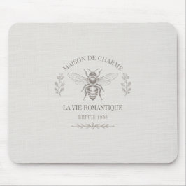 Elfenbein-Honigbiene Französisches Landhaus-Stil V Mousepad