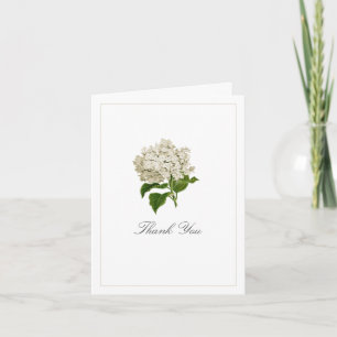 Elfenbein-Hortensien-Blumen-Baby-Shower-Baby-Foto Dankeskarte