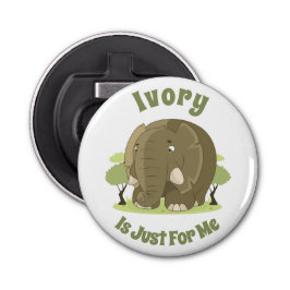 Elfenbein ist nur für mich Button Flaschenöffner