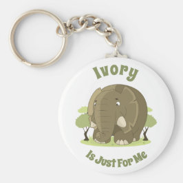 Elfenbein ist nur für mich Button-Schlüsselanhänge Schlüsselanhänger